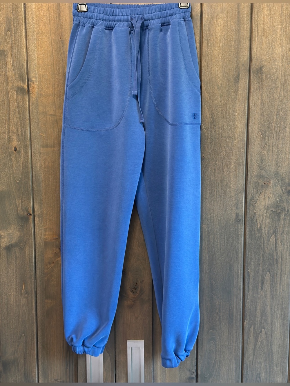 Sweaty Betty Blue Drawstring Jogger Sweatpants Sand Wash Women’s XXS